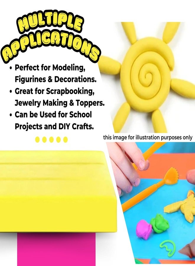 Oytra Polymer Clay Hard Oven Bake Clay for Canes and Sculpting Miniatures (Lemon Yellow) - Image 3